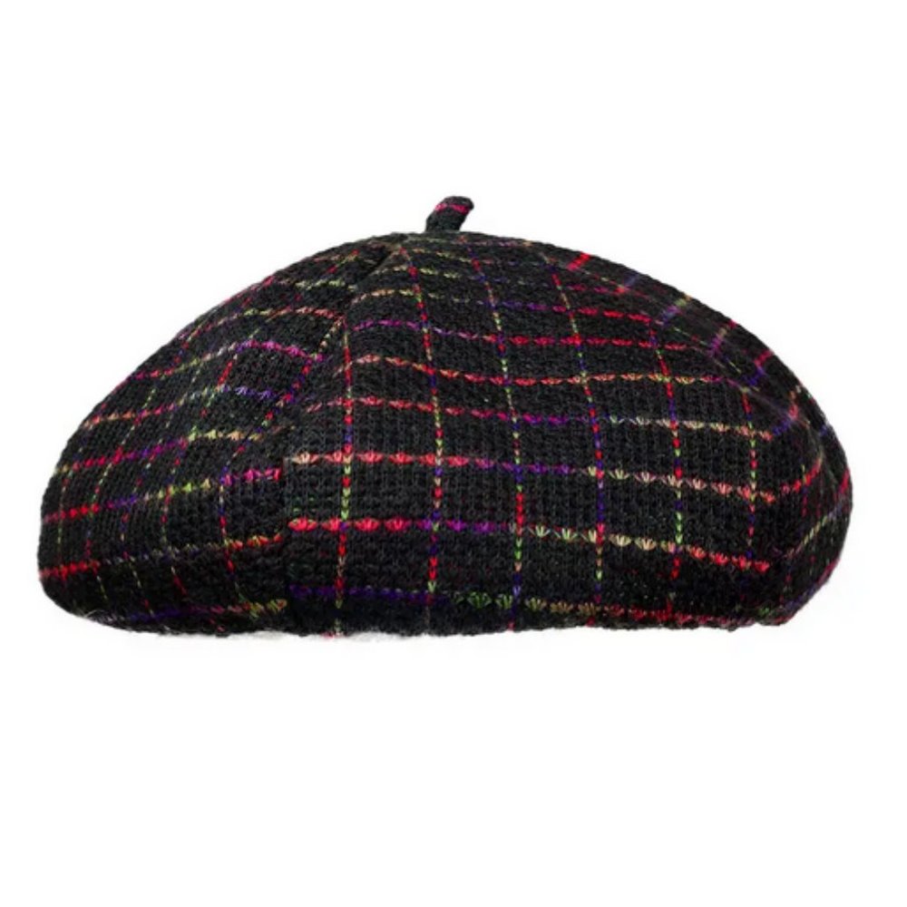 Adrienne Vittadini Newsboy Beret in Plaid